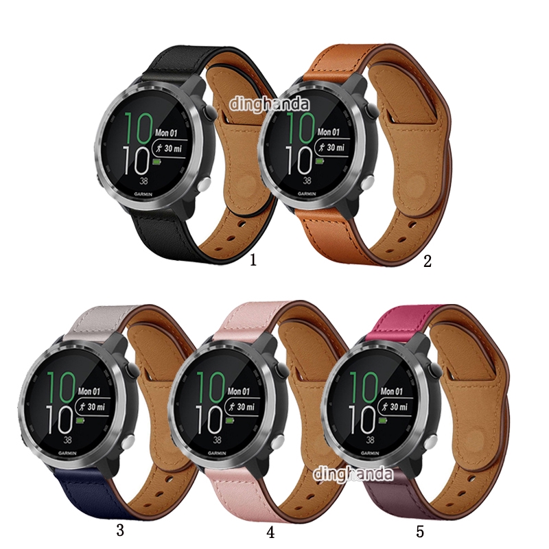 Dây da chất lượng cao dành cho đồng hồ thông minh Garmin Forerunner 645 245 245M