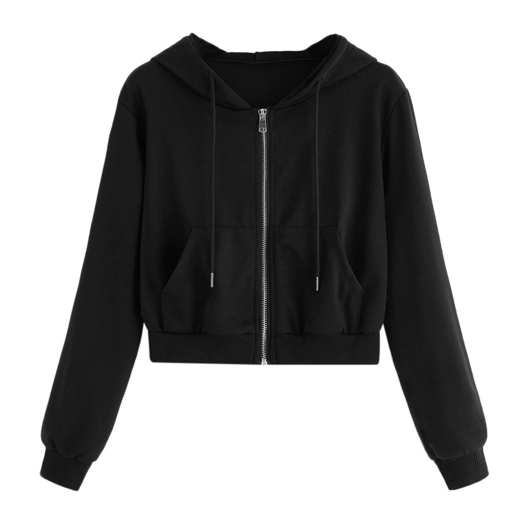 [ Mã 66CBSALE giảm 30K đơn 200K] Áo Hoodie Phối Khoá Kéo Cho Nữ