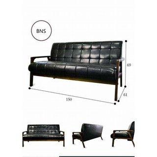 Sofa Cổ Điển BNS 8039D-3P Da Đen
