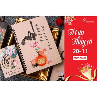 Sổ gỗ tri ân thầy cô 20.11