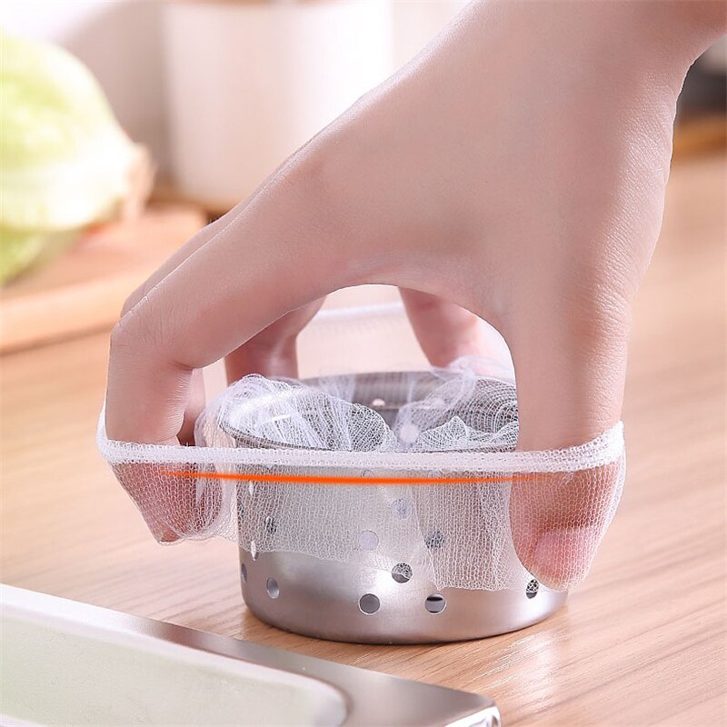 Bộ 100 Túi Lưới Lọc Rác Dùng Một Lần Cho Bồn Rửa Nhà Bếp / Phòng Tắm / Bồn Rửa Chén