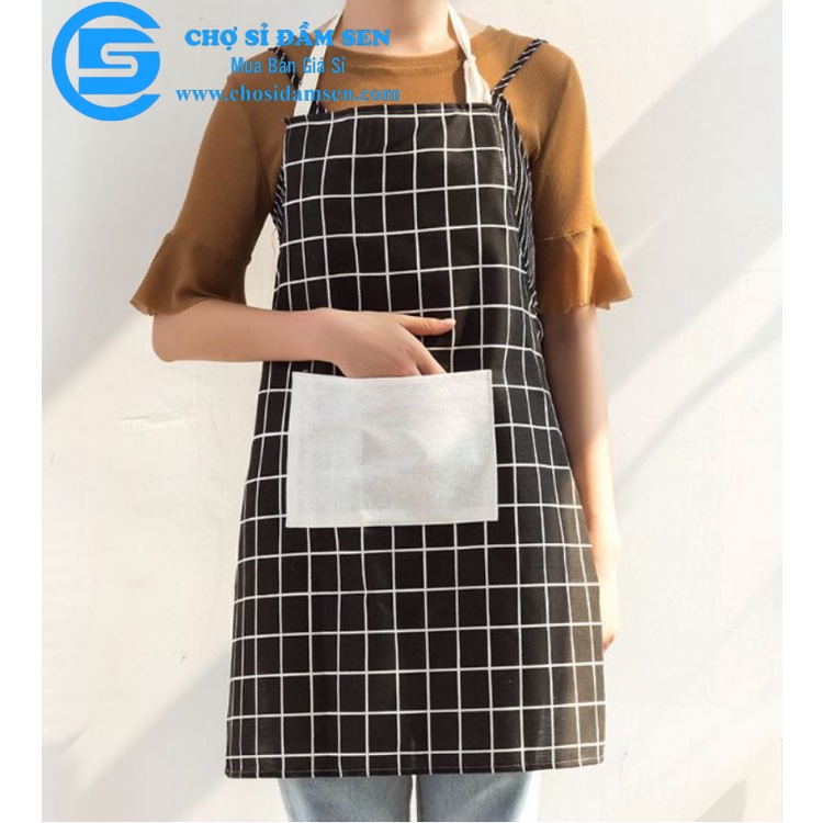 Tạp dề vải canvas có túi tiện dụng cho làm bếp G322-TapDe