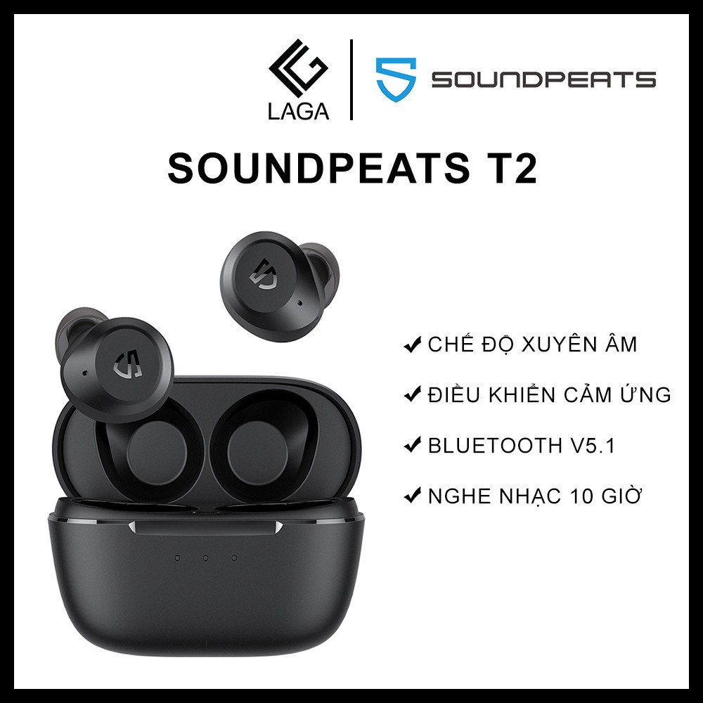 Tai Nghe Bluetooth Soundpeats T2 Xuyên Âm