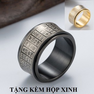 Nhẫn xoay Chú Đại Bi Quan Âm, nhẫn kinh phật may mắn