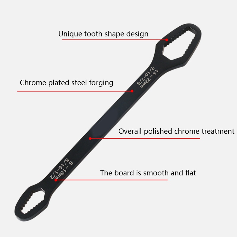 Cờ Lê Hai Đầu Đa Năng 5 16-7 8 Inch 8-22mm Có Độ Bền Cao