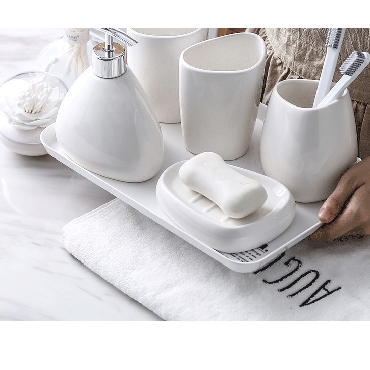 SET DỤNG CỤ PHÒNG TẮM/ BỘ PHÒNG TẮM/ BỘ ĐỰNG XÀ PHÒNG BÀN CHẢI/ KỆ BÀN CHẢI