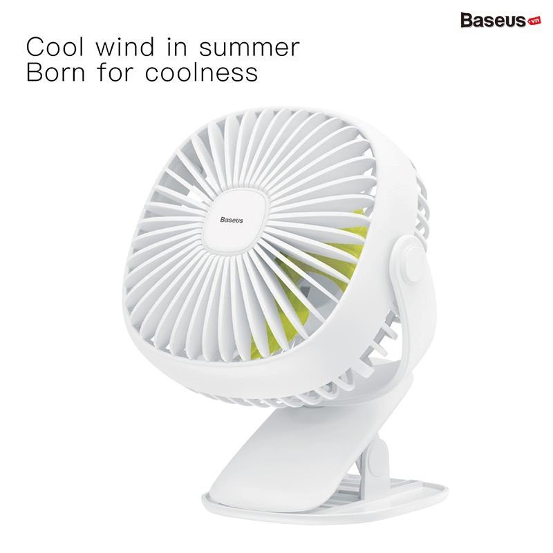 Quạt tích điện mini kẹp bàn có đèn Baseus chính hãng | BigBuy360 - bigbuy360.vn