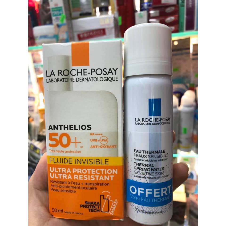 Kem chống nắng La Roche Posay 50ml tặng kèm xịt khoáng mini 50ml