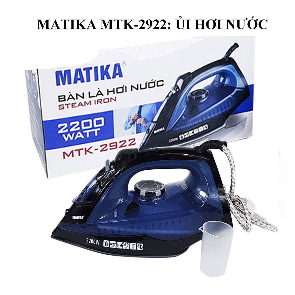 Bàn ủi Nagakawa NAG1503/Matika MTK-2922(chọn phân loại) mặt đế phủ chống dính Ceramic bảo hành 12 tháng.