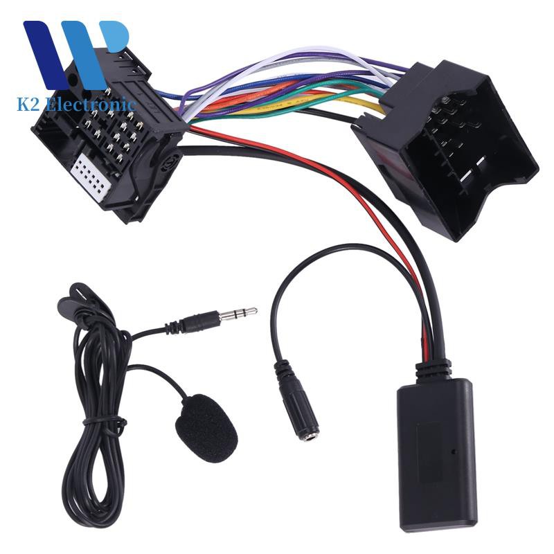 Ready Stock Car AUX Audio Adapter Cable Bluetooth +MIC for Peugeot 307 308 407 K2VN