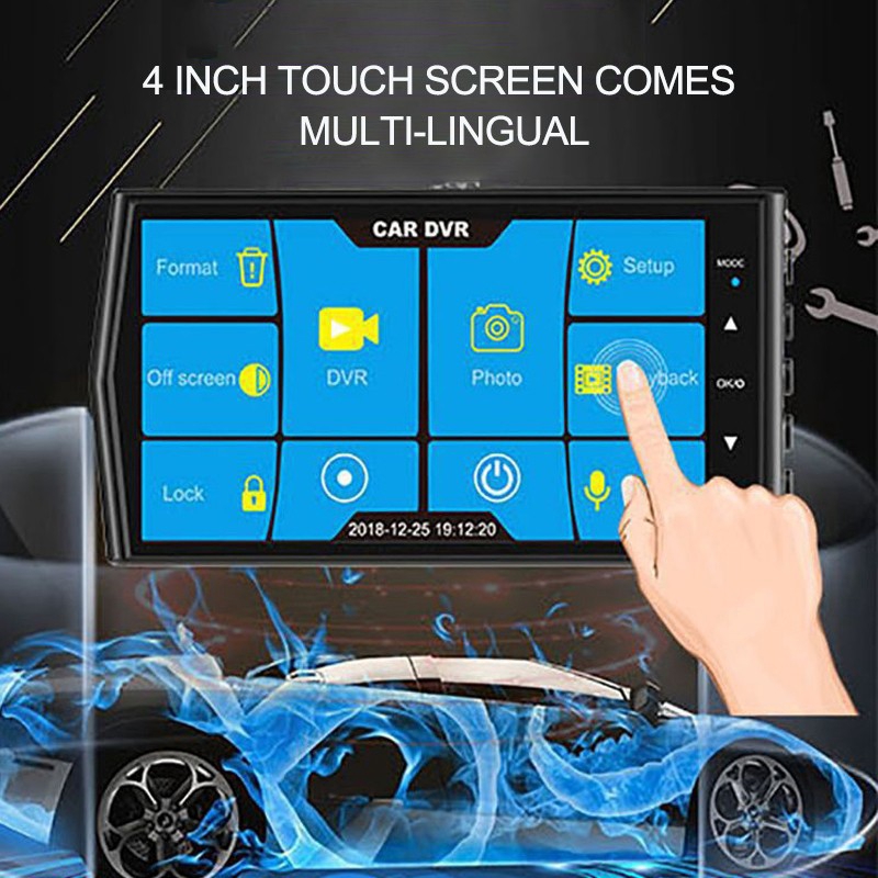 Máy Ghi Hình Ban Đêm Ống Kính Kép 4 Inch 1080p | BigBuy360 - bigbuy360.vn