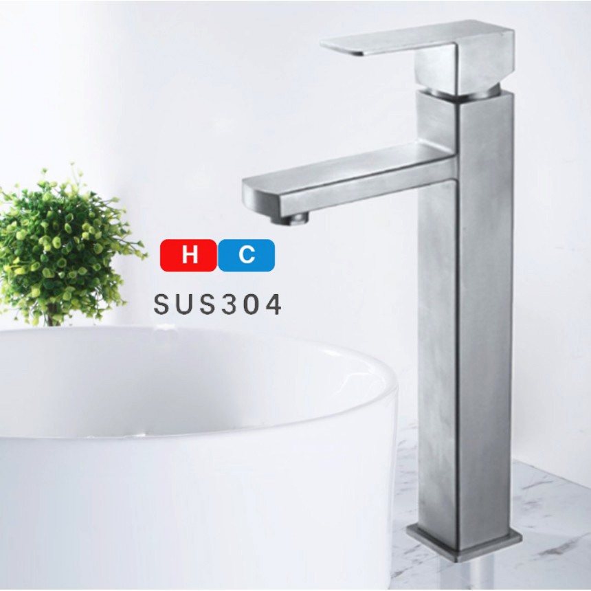 Vòi Lavabo Nóng Lạnh Inox SUS 304 – Vòi Nước Lavabo Nóng Lạnh