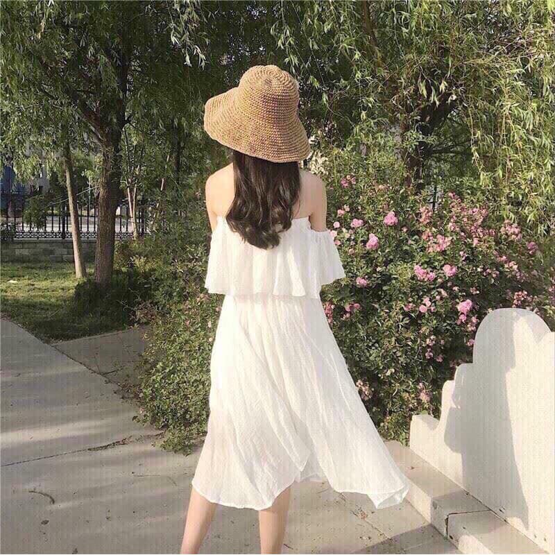 Váy đũi trắng tinh khôi