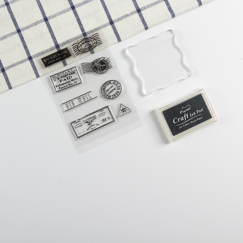 Miếng Tem Dấu Trang Trí Silicone PVC Trong Suốt DIY