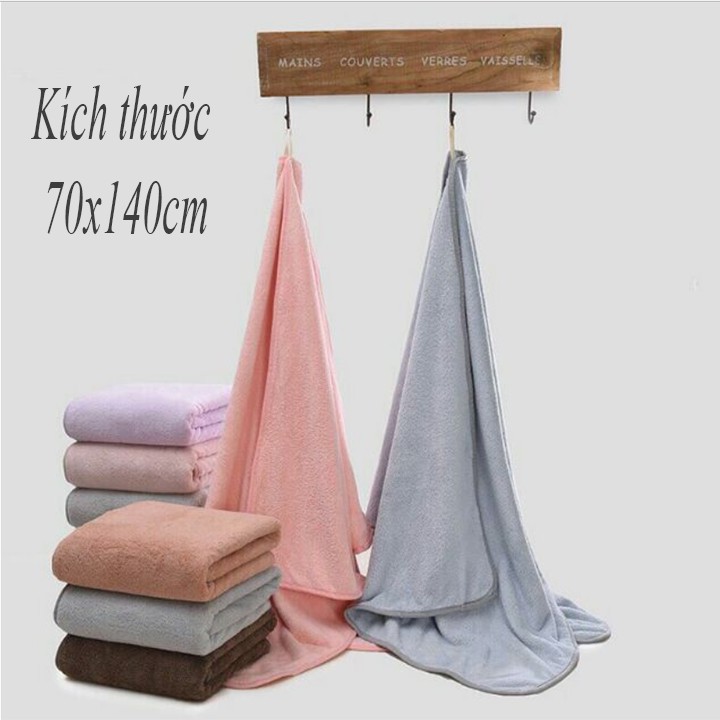 ✔️ Khăn Tắm Lông Cừu Xuất Hàn Size Lớn 70x140cm (Khăn T140) size to nhất