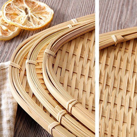 Mẹt tre THE BAMBOO phong các Nhật Bền Đẹp dùng trang trí decor đựng kẹo bán hàng Việt Nam