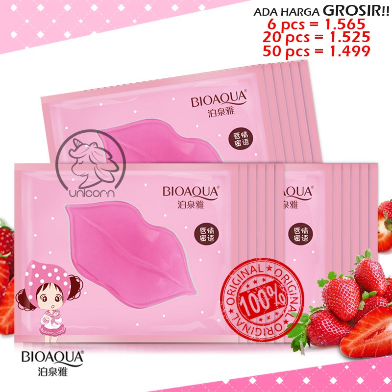 (hàng Mới Về) Mặt Nạ Môi Bioaqua Dưỡng Ẩm Hiệu Quả