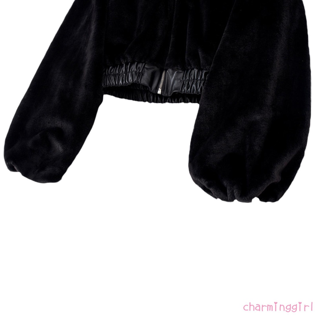 Áo khoác lông dài tay màu sắc thời trang cá tính dành cho nữ