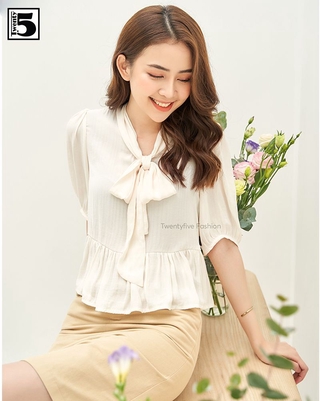 Áo sơ mi nơ buộc cổ Twentyfive N1010