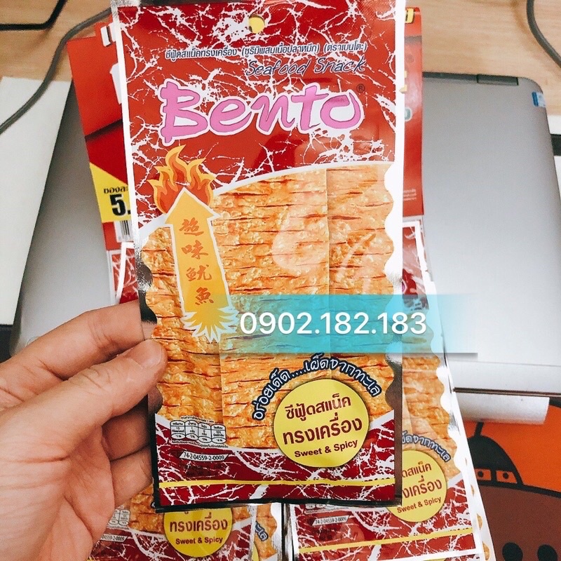 Gói snack mực cay Bento Thái Lan gói 5g