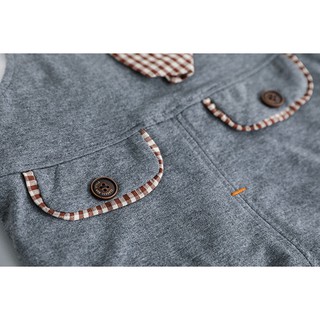 Set yếm thun cà vạt caro