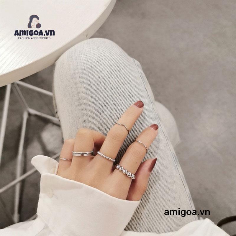 ✨✨Bộ 8 chiếc nhẫn khớp ngón tay thiết kế thời trang Boho cho nữ