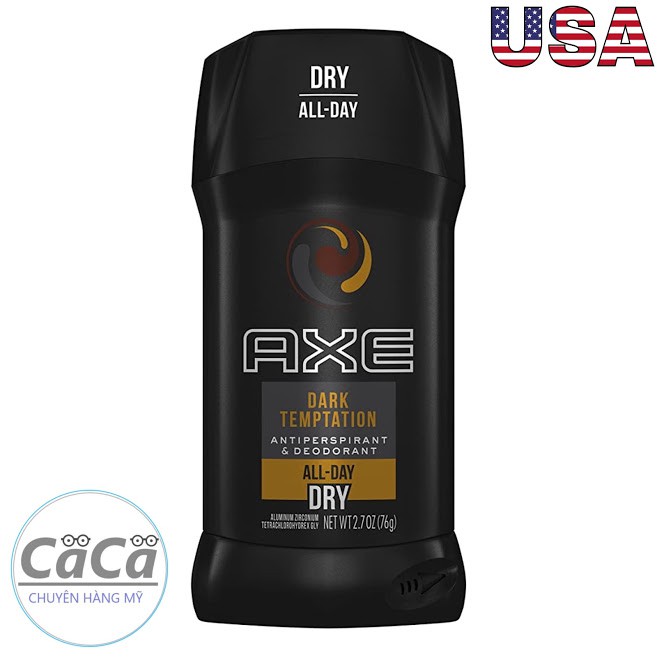 [USA] Lăn sáp khử mùi nam Axe 76g (sáp Trắng) Apollo | Dark Temptation | Anarchy ngăn mồ hôi suốt 48h - Mỹ