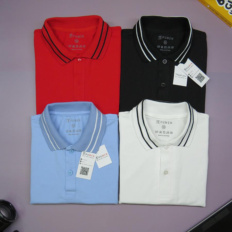 Áo Polo Đen line Trắng | BigBuy360 - bigbuy360.vn