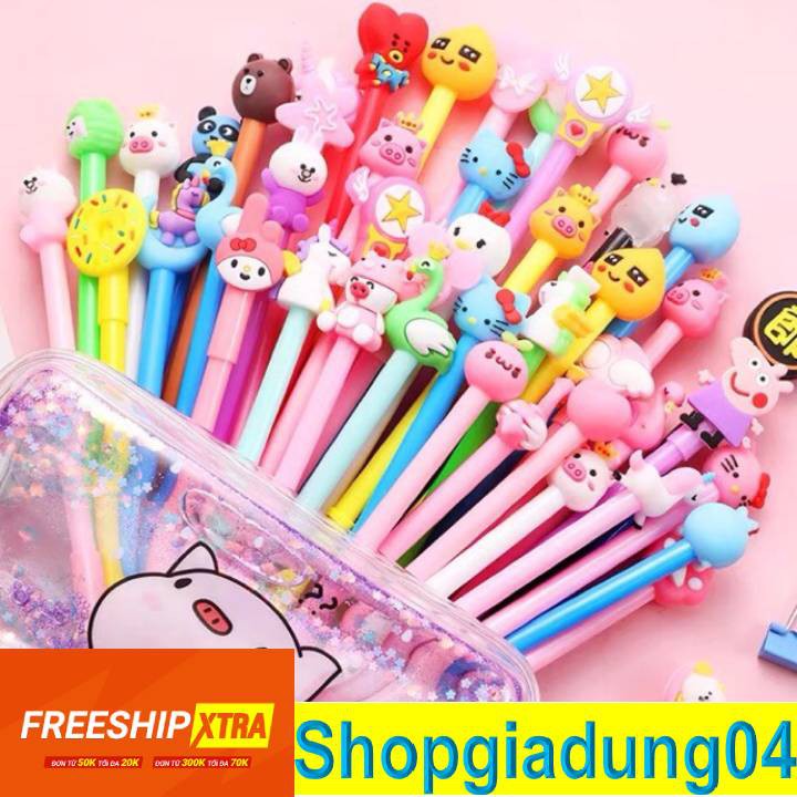 Combo 20 Bút Cute❤️CAM KẾT CHẤT LƯỢNG❤️Sét Bút Bi Cute, Bút Nước Nhiều Mẫu Hoạt Hình Cực Hot