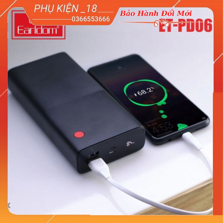 [BẢO HANH 12TH]SẠC DỰ PHÒNG SẠC NHANH 30.000MAH EARLDOM PD-06