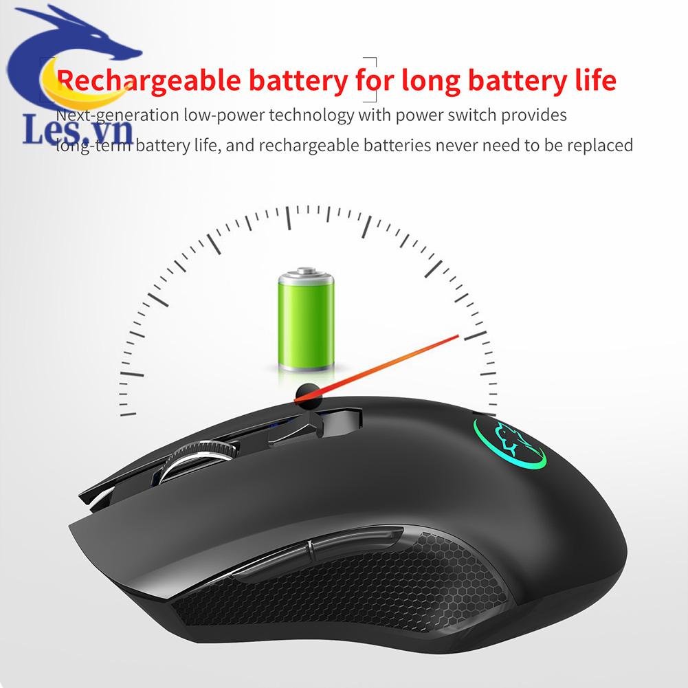 Chuột Không Dây G851 2.4G 2400DPI Có Thể Sạc Lại