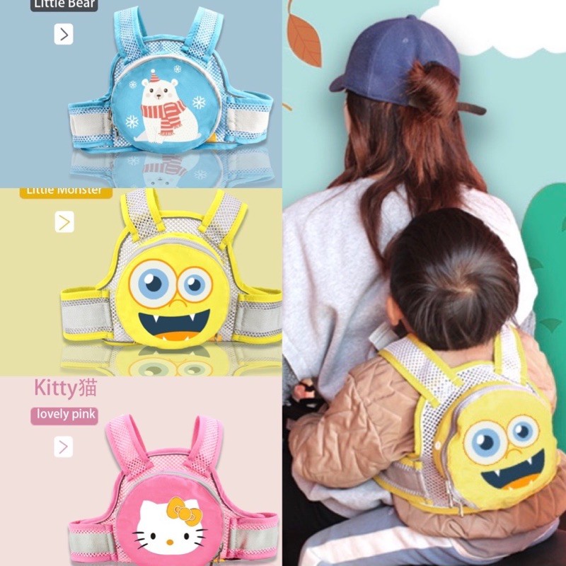 Kids_mart:AN TOÀN dây đai an toàn xe máy 2in 1 cho bé mùa đông mùa hè