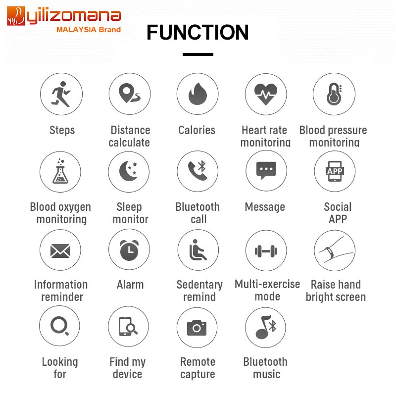 Đồng Hồ Thông Minh Instockt500 Màn Hình Cảm Ứng Có Chức Năng Đếm Bước Chân / Gọi Nhịp Tim Cho Android / Ios
