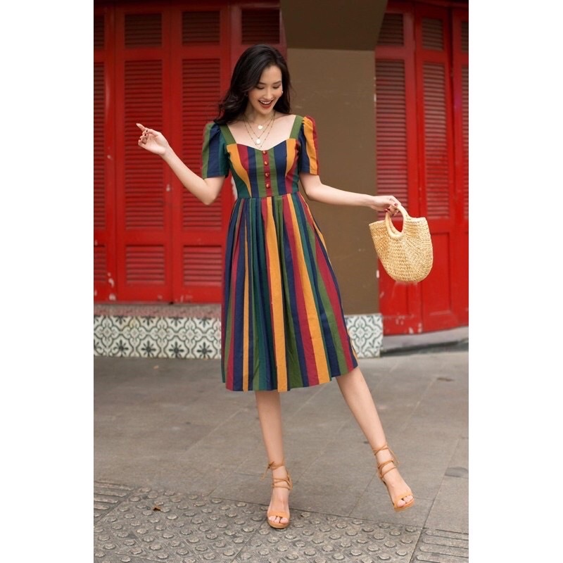 Pass Đầm Sò Vintage size M Cadie dress