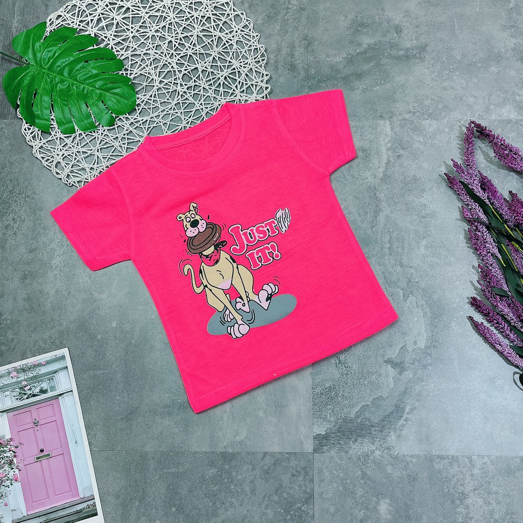 Áo Thun Coton Trẻ em T - Shirt Hoạt Hình Đa Màu Minchu