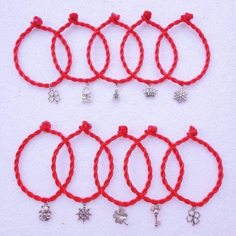 Vòng tay chỉ đỏ may mắn hoạ tiết ngẫu nhiên/Nam nữ đều đeo được/Vòng tay cho cặp đôi