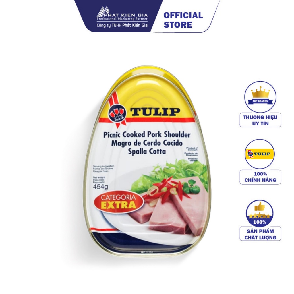 Thịt Hộp Ham Vai Heo Tulip 454g (Đan Mạch)