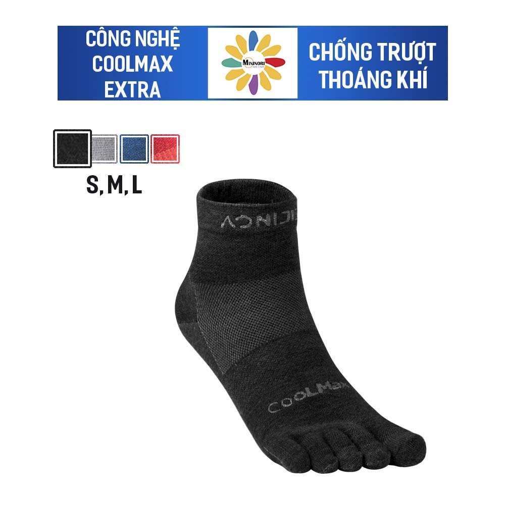 Tất Xỏ Ngón Chạy Bộ Chuyên Dụng Coolmax Thể Thao Aonijie E4109S
