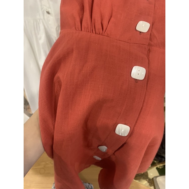 Váy nữ đẹp ✅QUẢNG CHÂU✅đầm nữ xoè cổ V nhẹ nhàng nữ tính phối khuy trắng, hàng taobao có sẵn | BigBuy360 - bigbuy360.vn