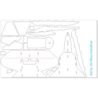 Bản vẽ máy bay mô hình F22-Flat