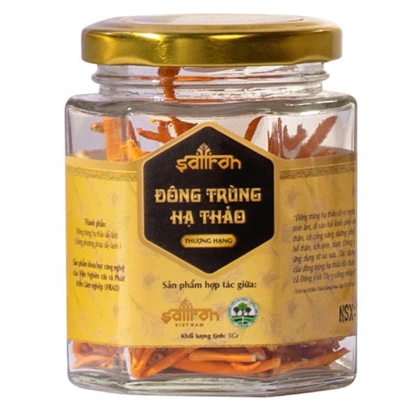 Đông trùng hạ thảo thượng hạng sấy khô 5gr/hũ thương hiệu Saffron VIETNAM