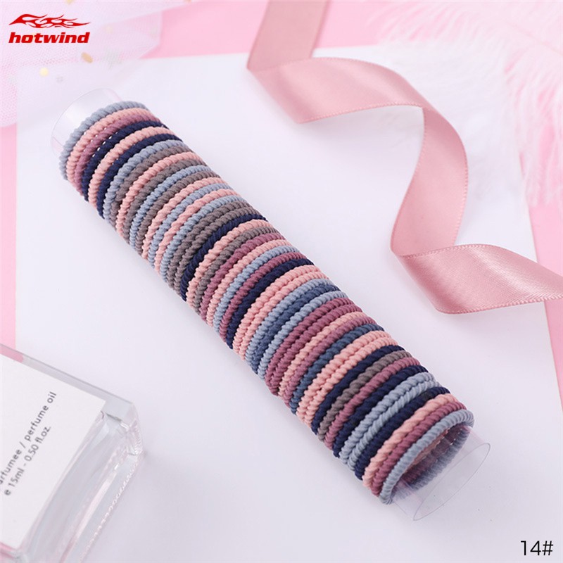 Set 50 dây thun cột tóc co giãn nhiều màu sắc cho phái nữ