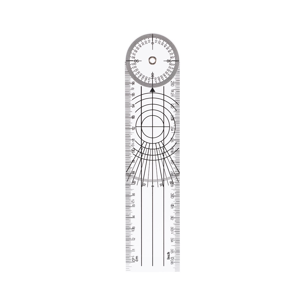 Multi-Ruler Goniometer Angle Medical Spinal Ruler Professional 360 Degree Measuring Tool Spinals Goniometer burang