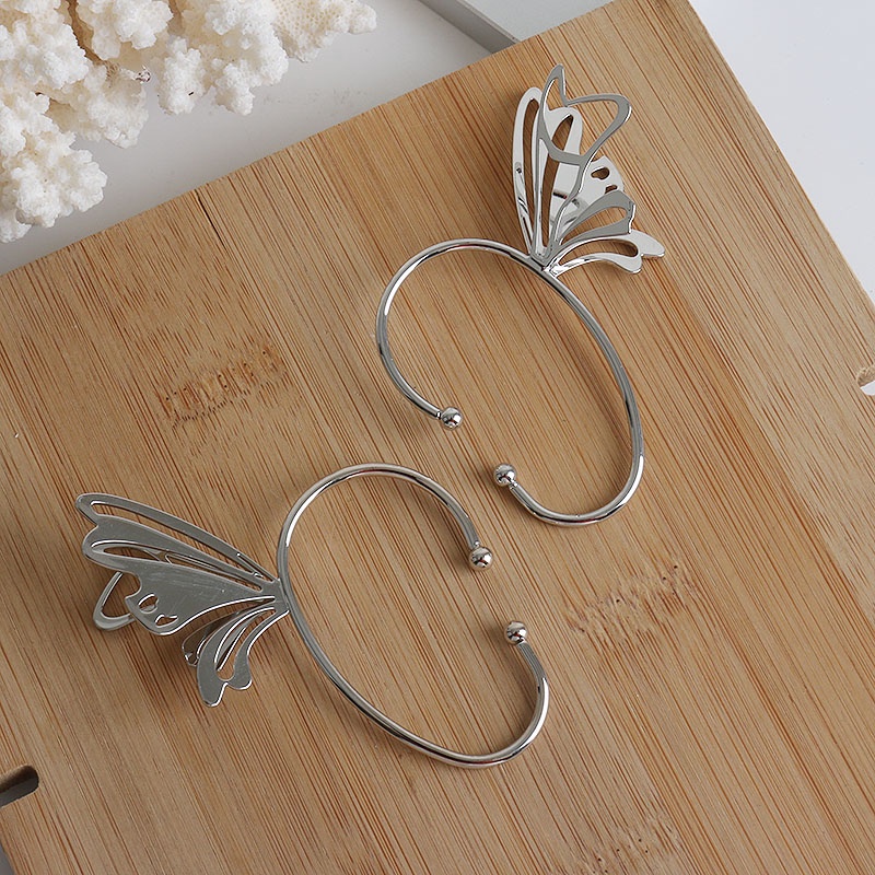 Bông tai hình cánh bướm bằng kim loại dễ thương thời trang