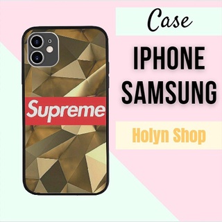 Ốp Màu Đen In Hình SUPREME khối vàng đẳng cấp giàu sang Hot Trend Cao Cấp mcm cho IPHONE SAMSUNG SUPPOD00044
