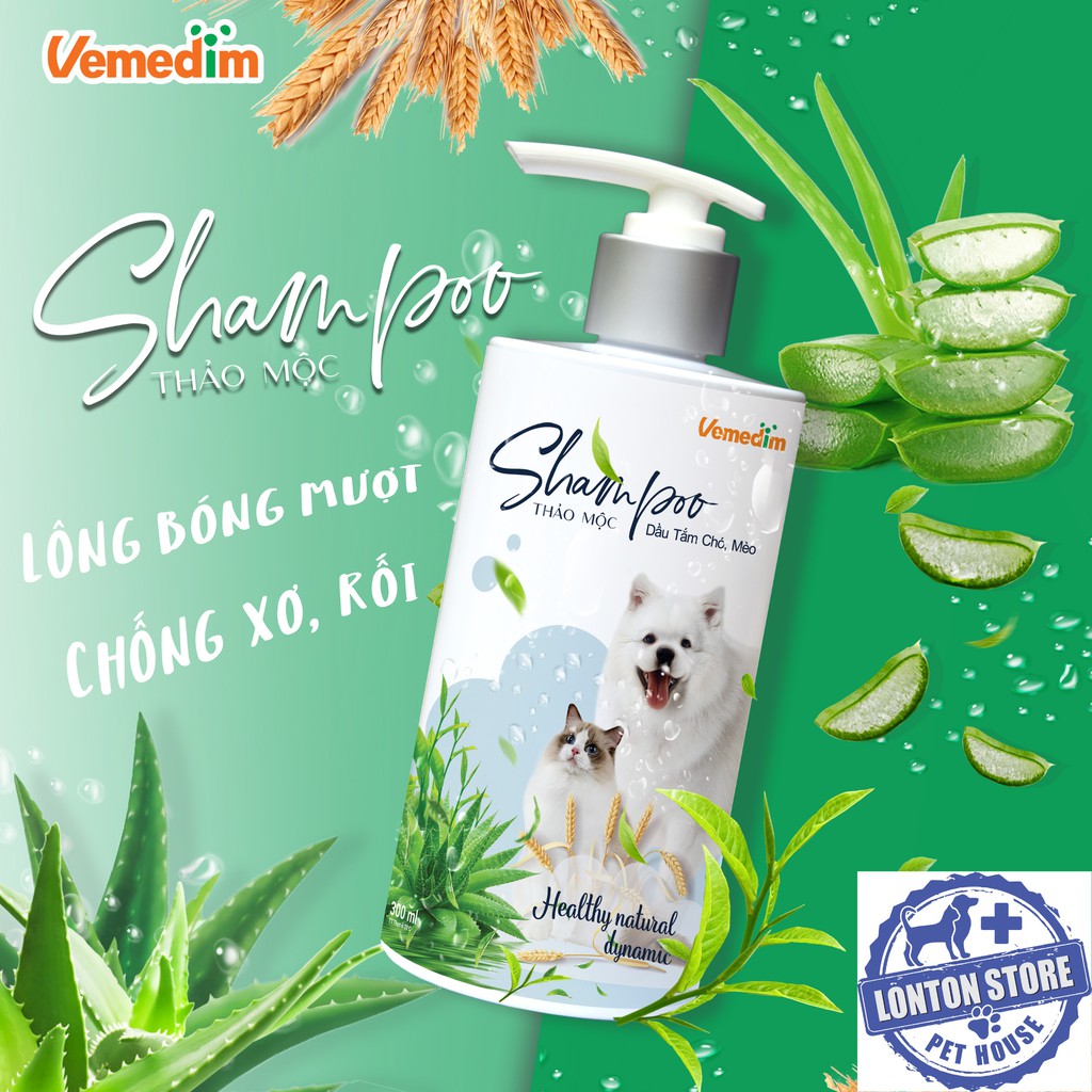 Sữa tắm chó mèo - Shampoo thảo mộc. Vemedim &Lonton store