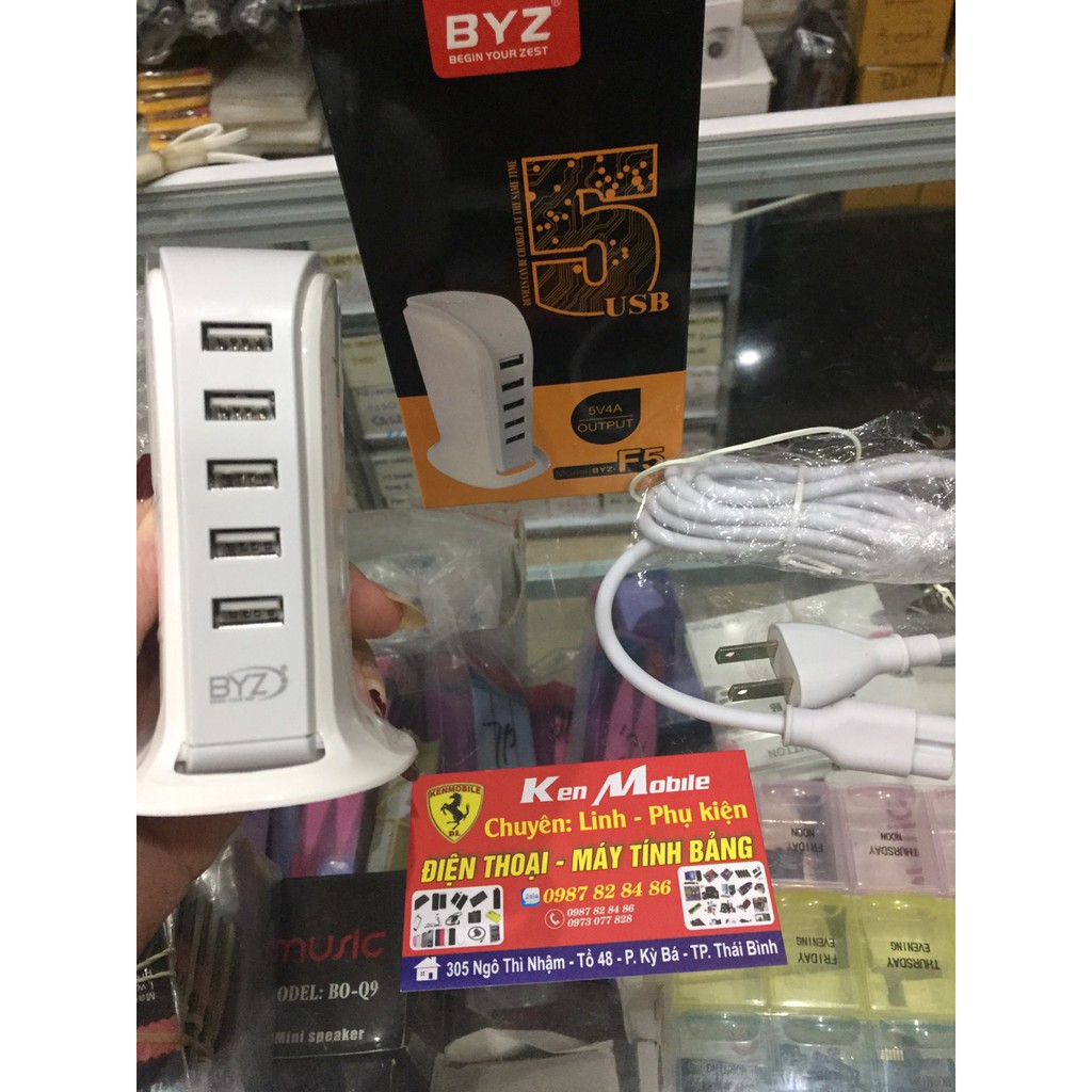 Củ Sạc Đa Năng 5 Cổng USB BYZ