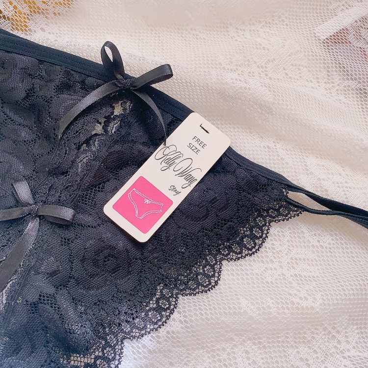 (ảnh thật ) Quần chip ren sexy không đáy hở mông xuyên thấu siêu gợi cảm quyến rũ khiêu gợi -   QD020 KELLYWANG