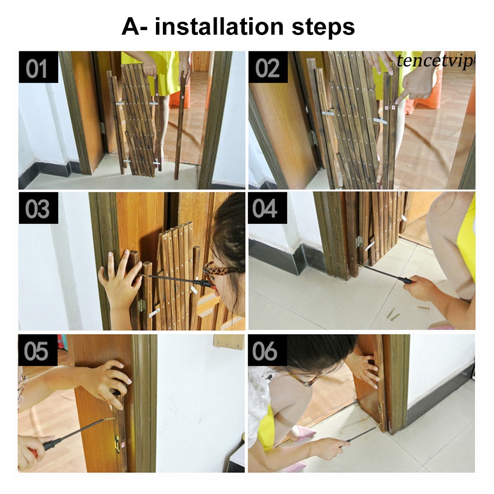 Hàng Rào Gỗ Chắn Cửa An Toàn Cho Thú Cưng 33-110cm