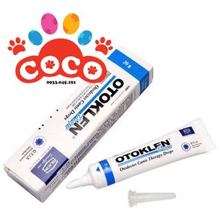 Nhỏ tai trị ve rận - viêm tai Alkin Otoklen cho chó mèo - tuýp 20gr